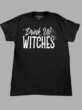 Drink Up Witches Spirit Halloween Black T-shirt
